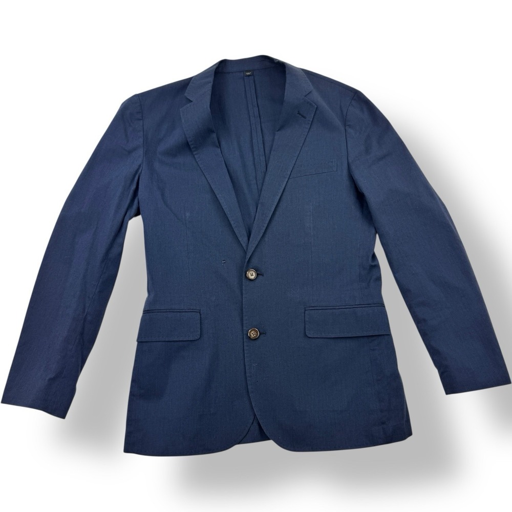 J.Crew Ludlow Blue Somelos Stretch‎ Cotton 2 Button Double Vent Blazer Men's 36S